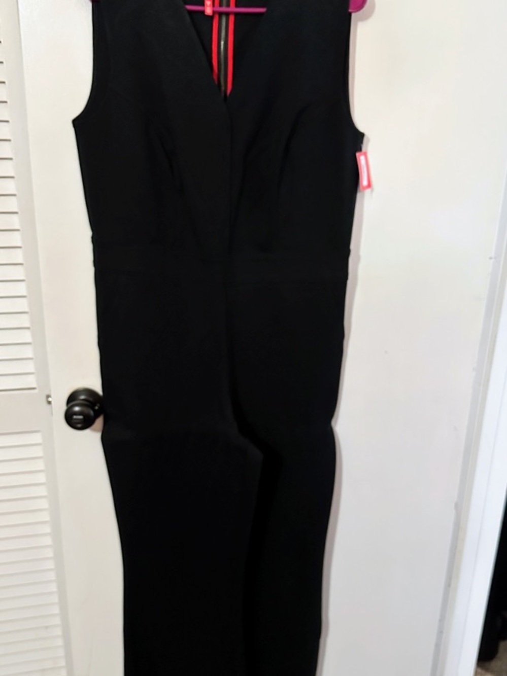 Spanx Black Sleeveless V-Neck Jumpsuit NWT